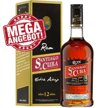 Rum 12 Jahre Santiago de Cuba Flasche